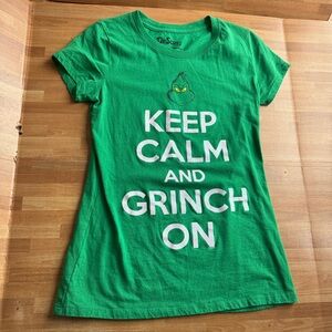 Dr. Suess the grinch green short sleeve unisex Christmas cotton T-shirt large